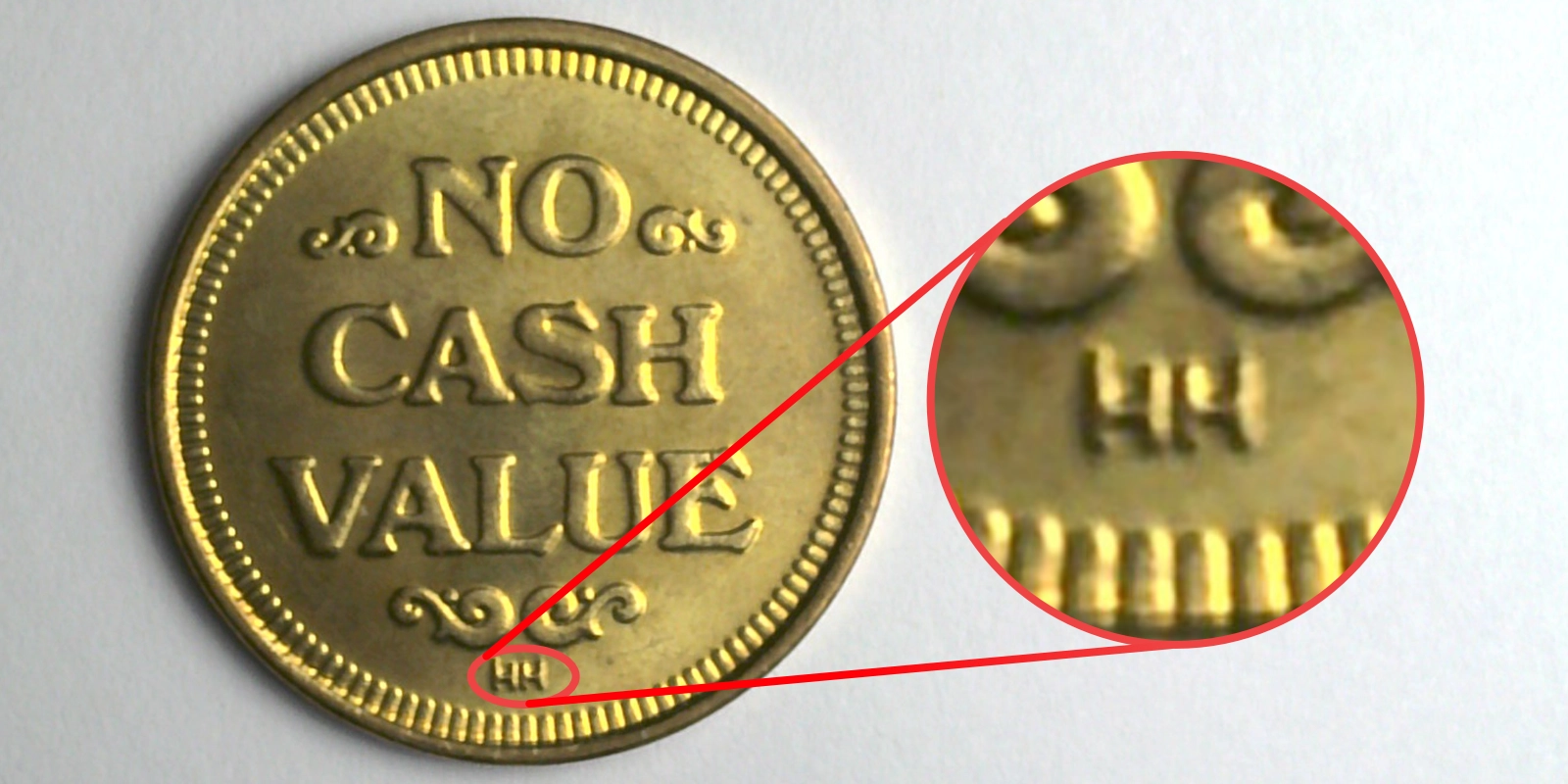 No Cash Value Token with HH mintmark