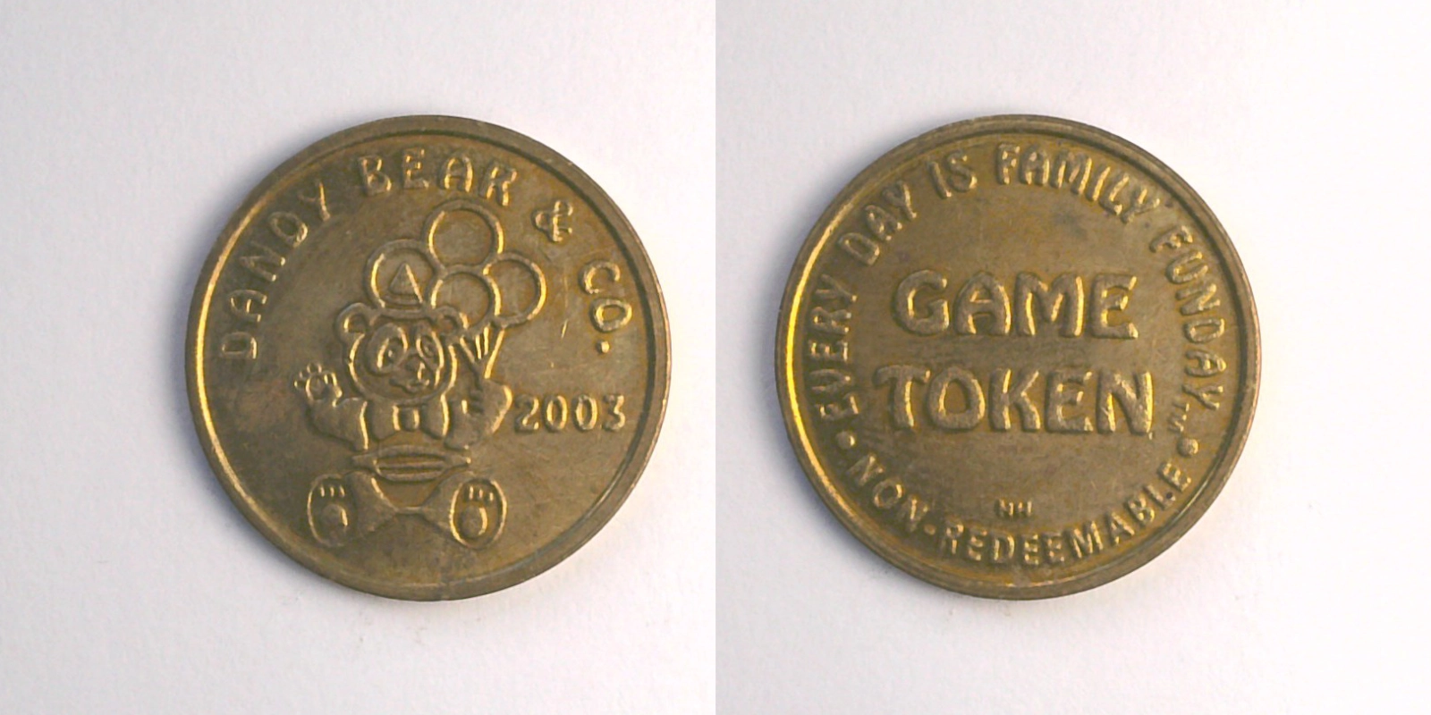 Dandy Bear DB113B 2003 Dandy Bear Token (DB113B) token — front and reverse