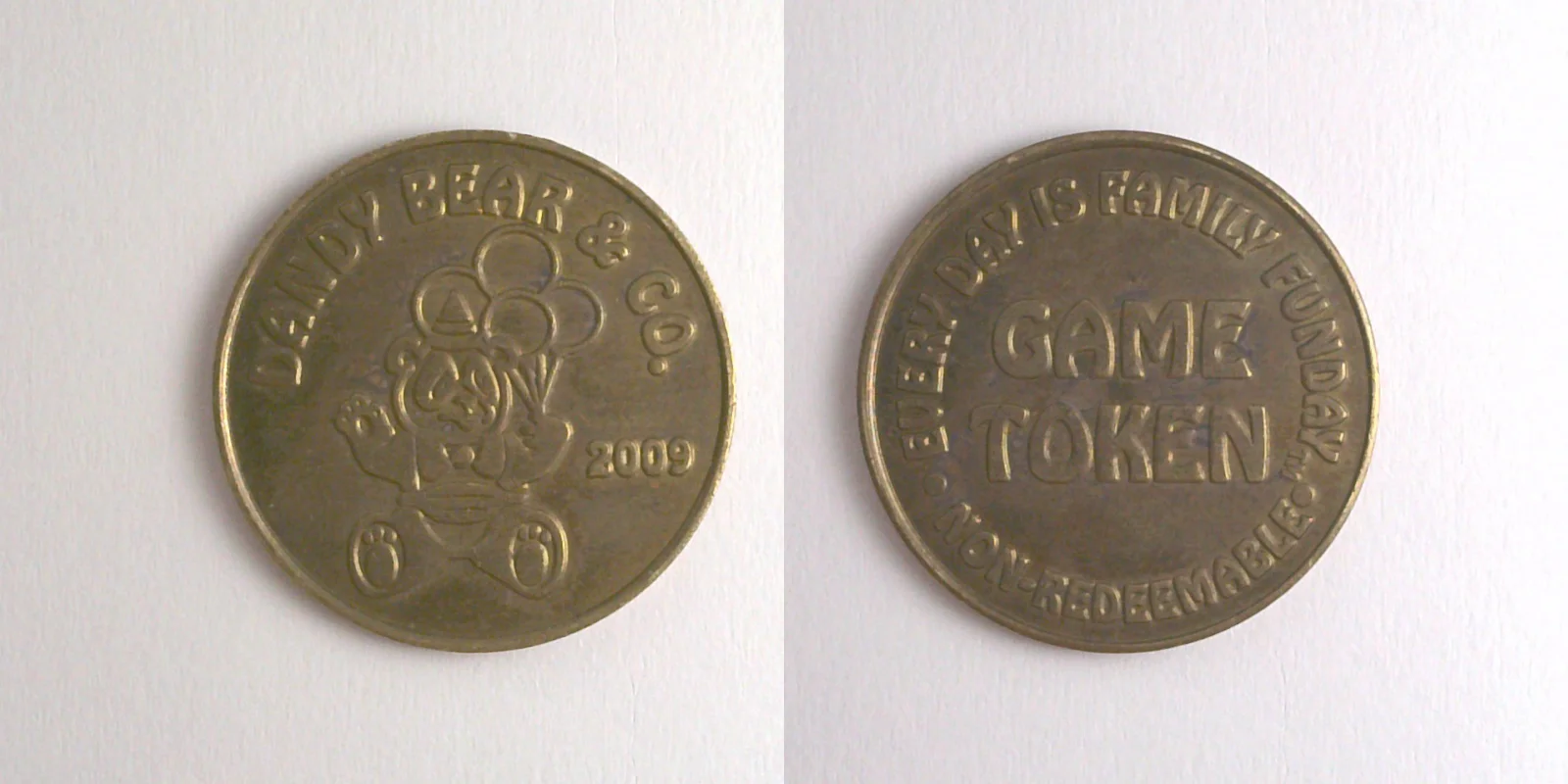 Dandy Bear DB119B 2009 Dandy Bear Token (DB119B) (2009) token — front and reverse
