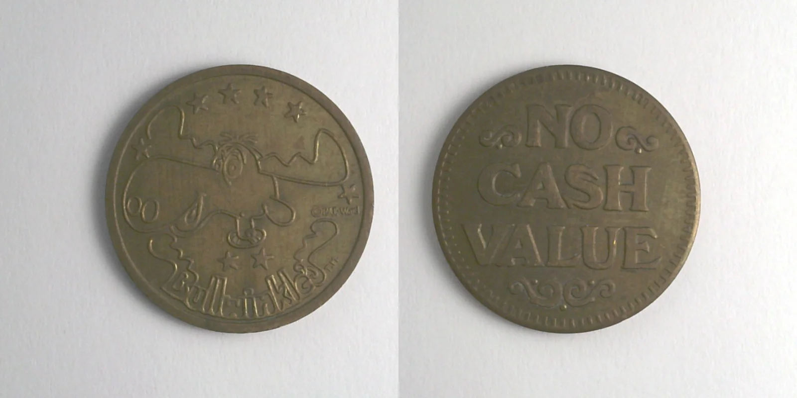 Bullwinkle's Entertainment BW104B Bullwinkle's NCV Token (BW104B) token — front