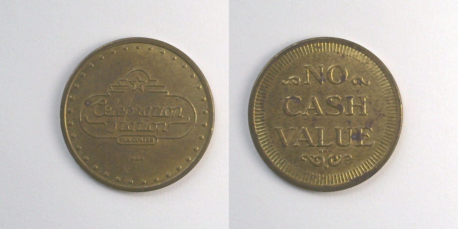 Celebration Station CS102B Celebration Station Token (CS102B) token — front and reverse