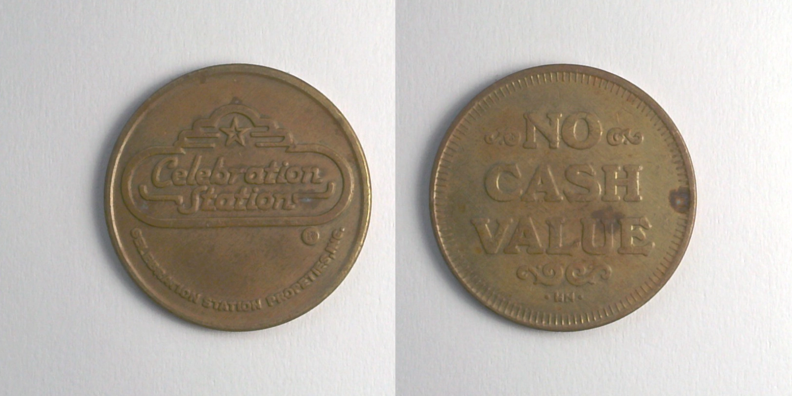 Celebration Station CS103B Celebration Station Token (CS103B) token — front and reverse