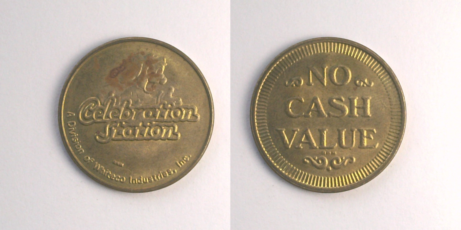 Celebration Station CS106B Celebration Station Token (CS106B) token — front and reverse