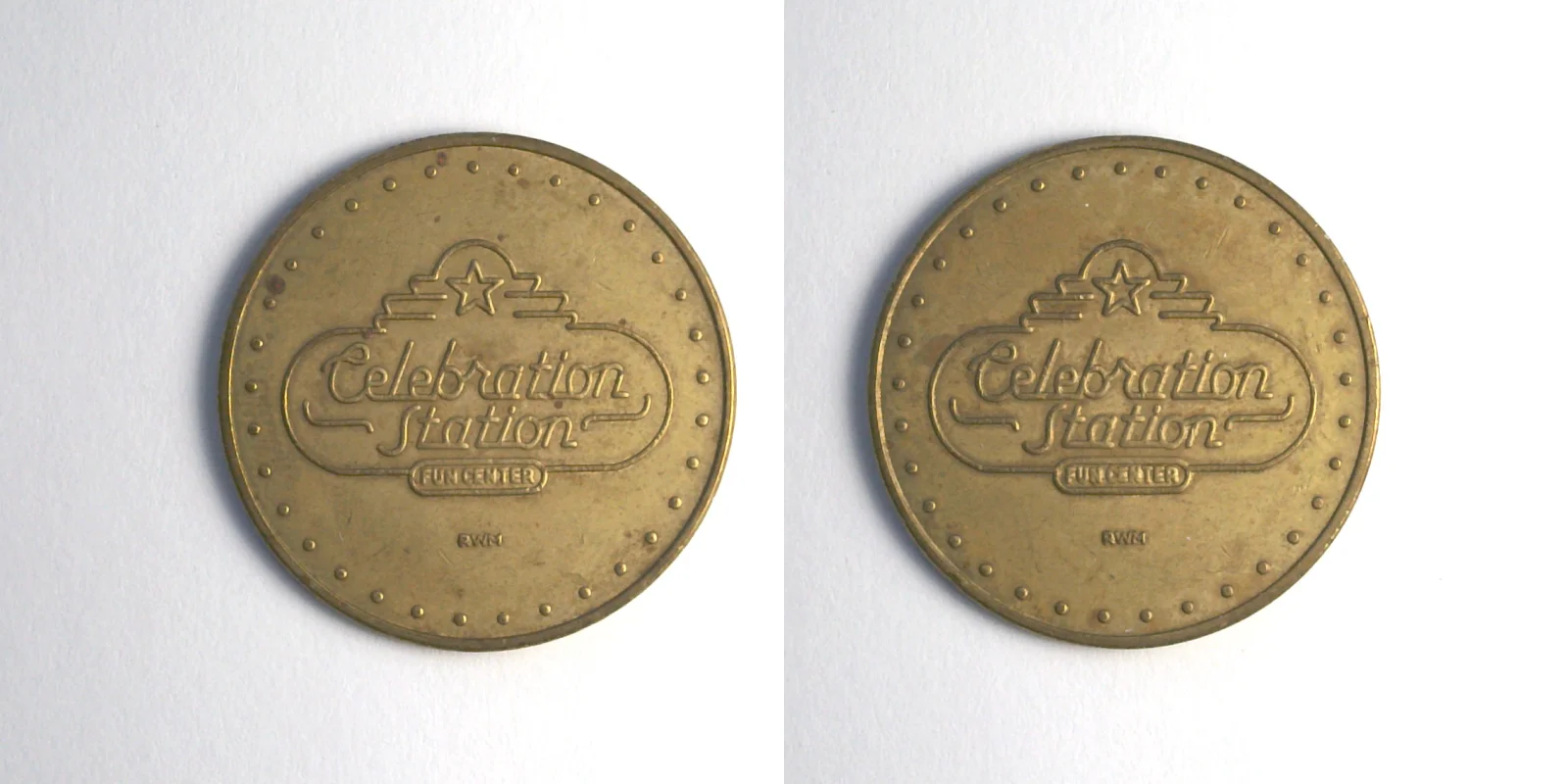 Celebration Station CS306B Celebration Station Token (CS306B) token — front and reverse