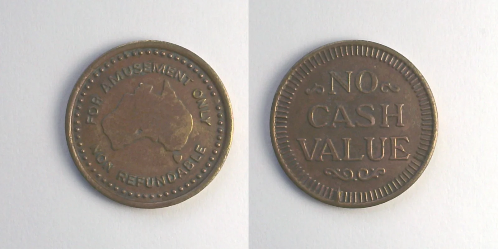 Grundy's G203B Grundy's Token (G203B) token — front and reverse