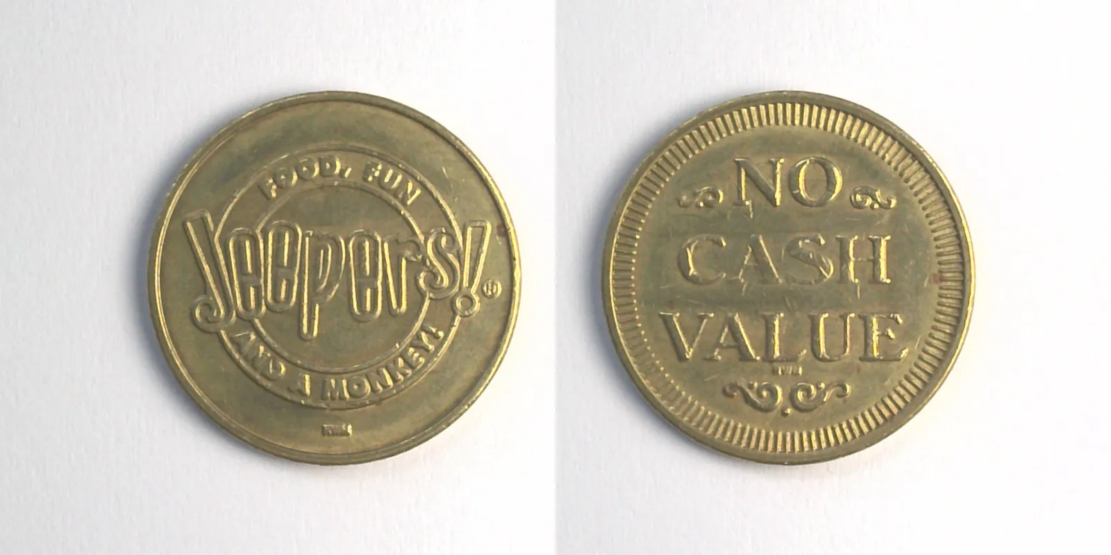 Jeepers! JP101B Jeepers! Token (JP101B) token — front and reverse