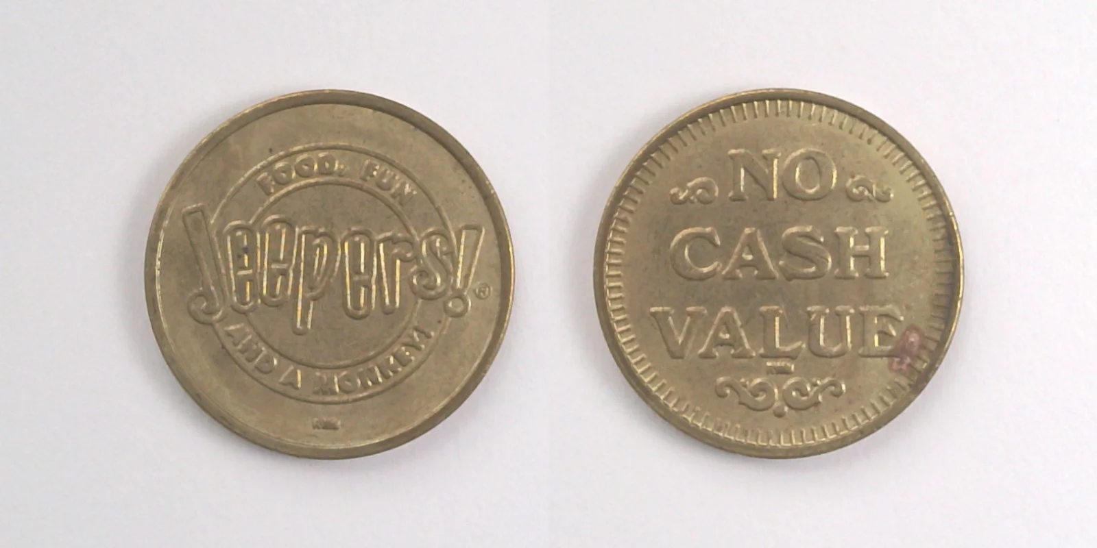 Jeepers! JP102B Jeepers! Token (JP102B) token — front and reverse