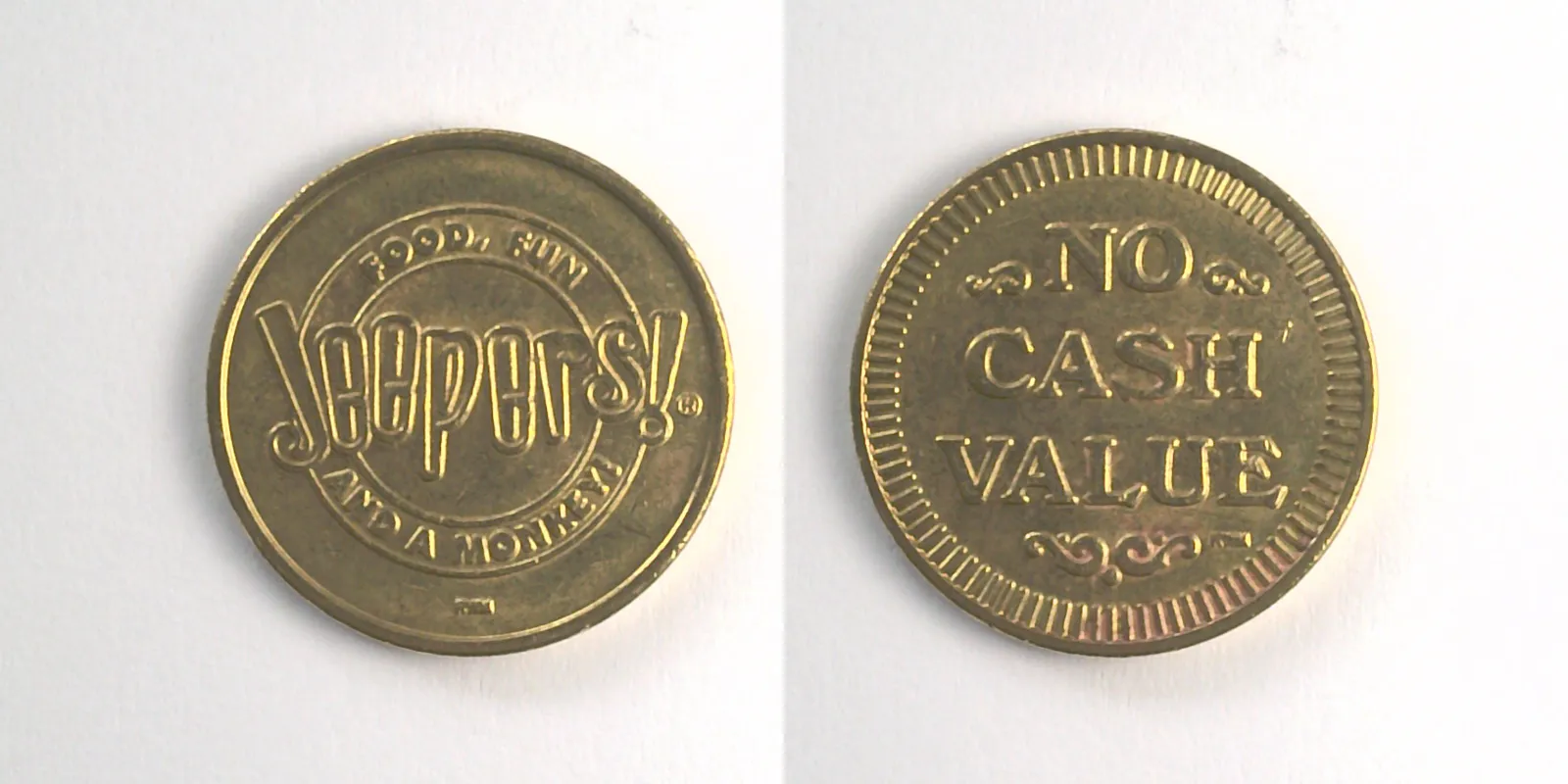 Jeepers! JP103B Jeepers! Token (JP103B) token — front and reverse