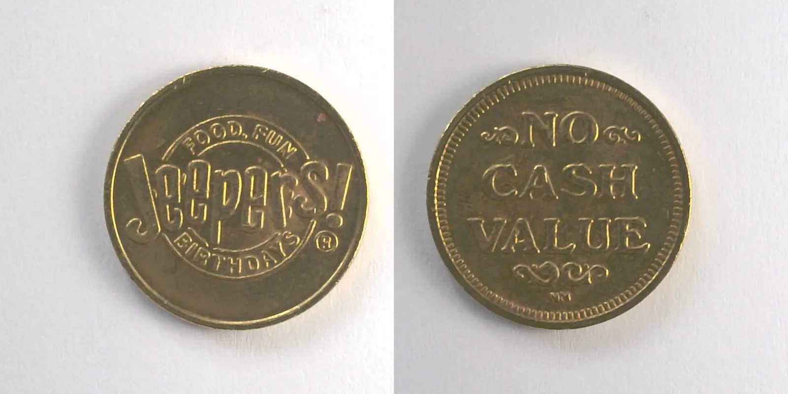 Jeepers! JP301B Jeepers! Token (JP301B) token — front and reverse