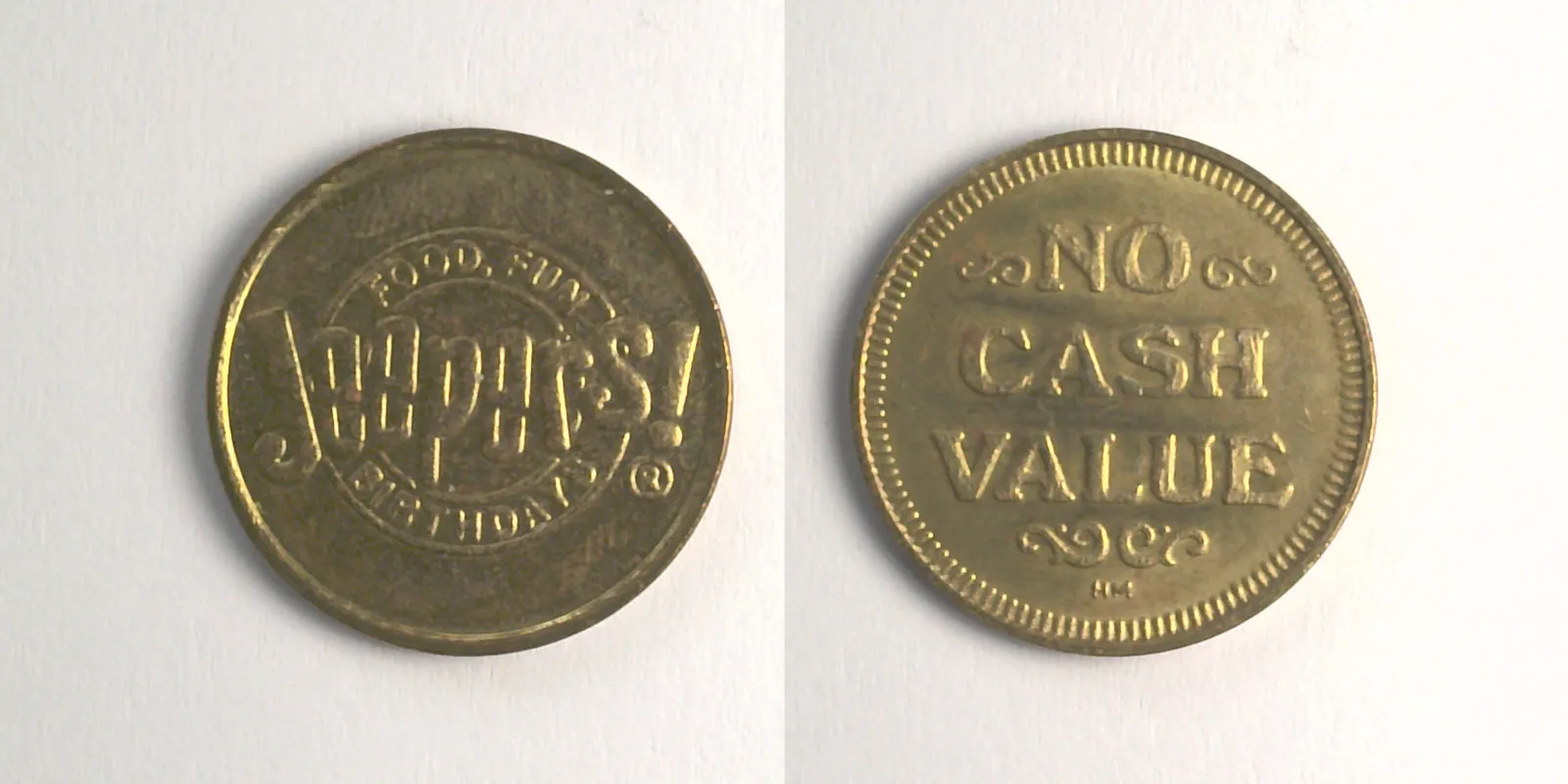 Jeepers! JP303B Jeepers! Token (JP303B) token — front and reverse