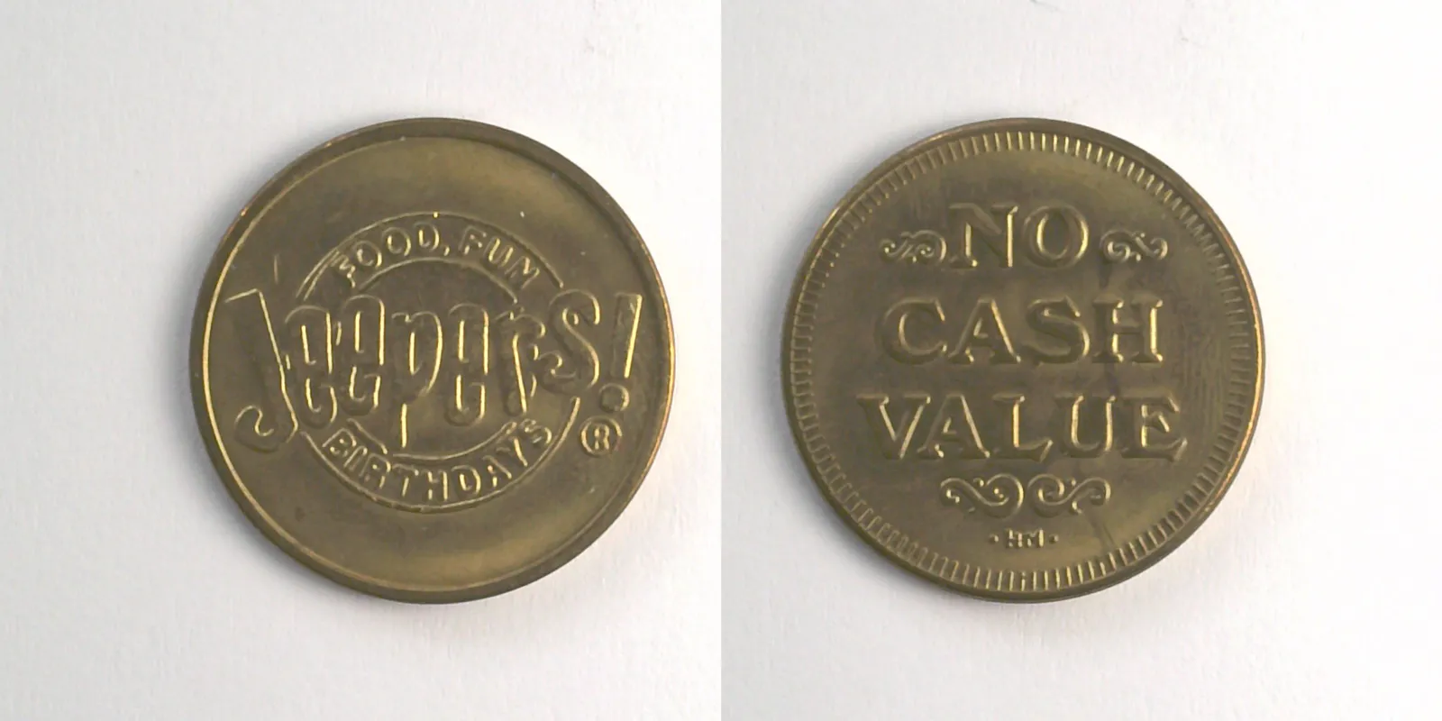 Jeepers! JP401B Jeepers! Token (JP401B) token — front and reverse