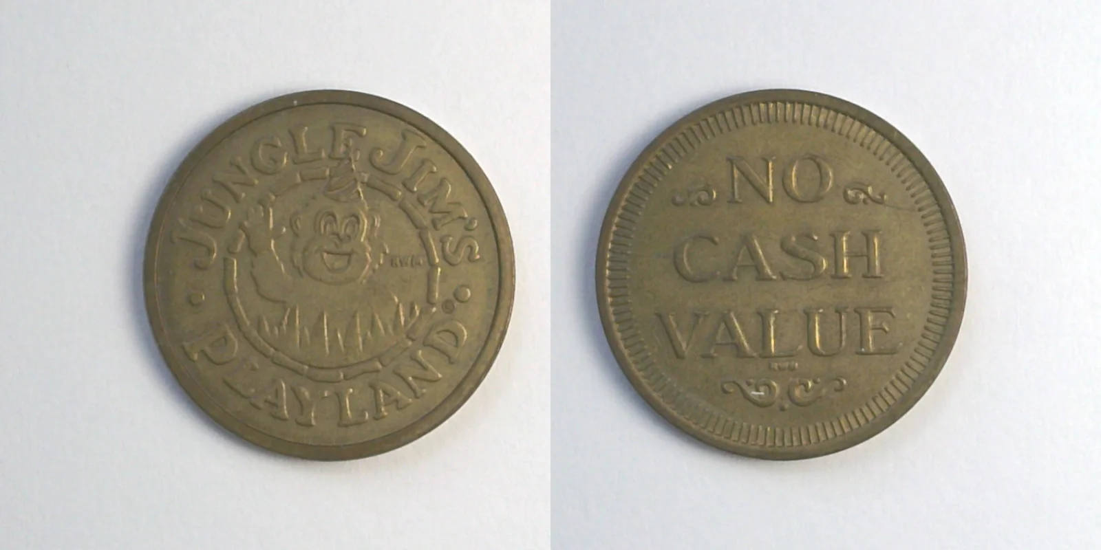 Jungle Jim's Playland JJP101B Jungle Jim's Playland Token (JJP101B) token — front