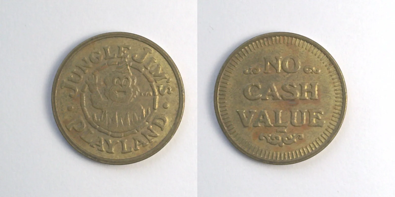 Jungle Jim's Playland JJP102B Jungle Jim's Playland Token (JJP102B) token — front