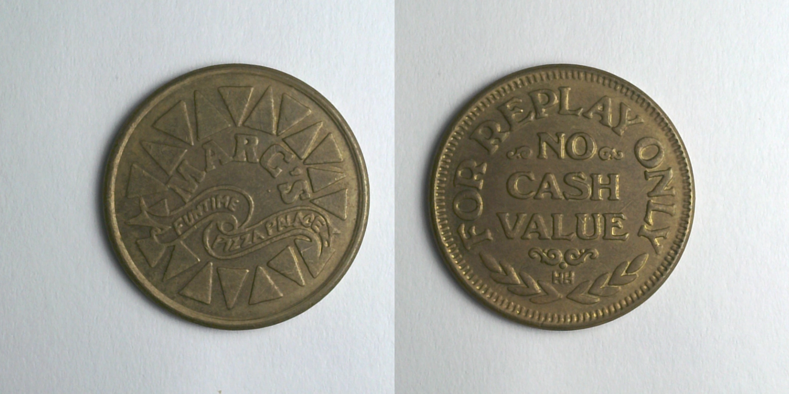Marc's Funtime Pizza Palace MFP101B Marc's Funtime Pizza Palace Token (MFP101B) token — front and reverse