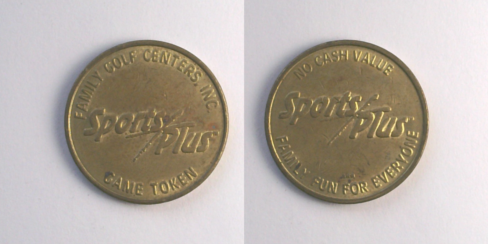 Sports Plus SP102B Sports Plus Token (SP102B) token — front and reverse