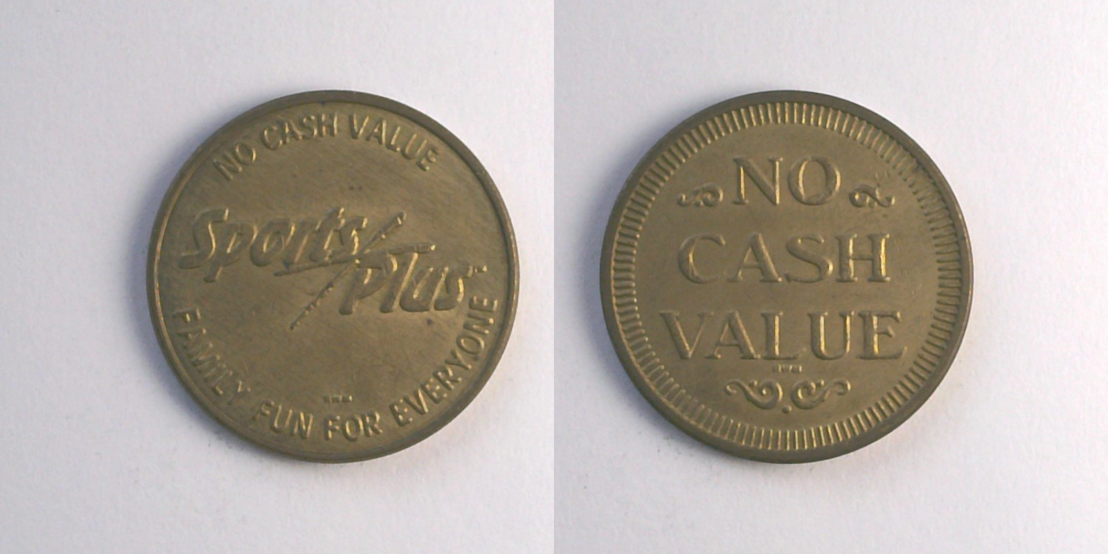 Sports Plus SP105B Sports Plus Token (SP105B) token — front and reverse