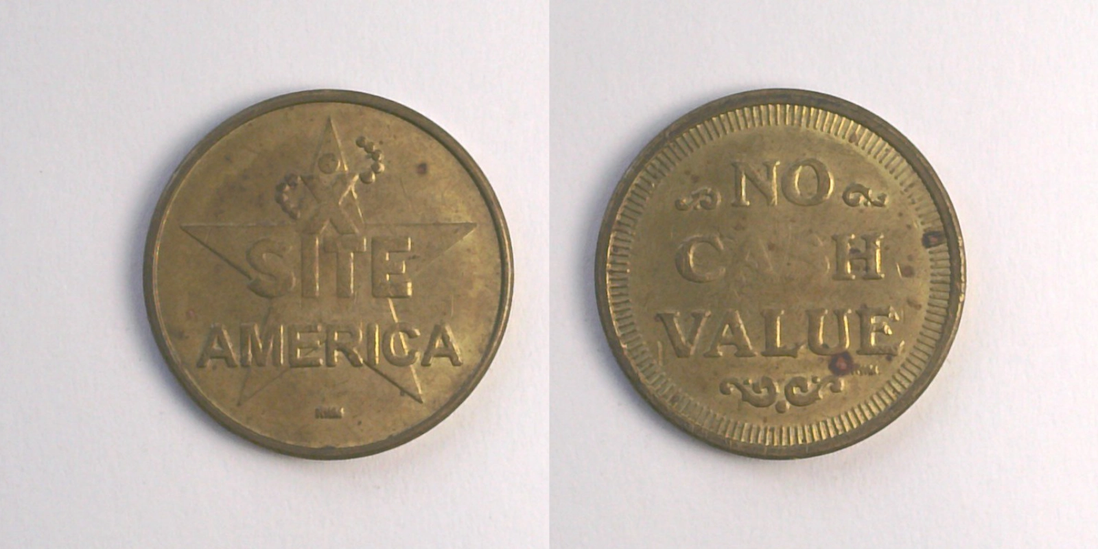 X-Site XS102B X Site America Token (XS102B) token — front and reverse