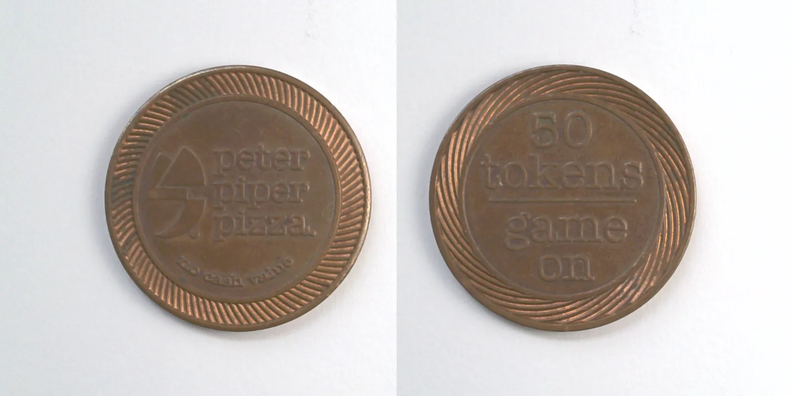 Peter Piper Pizza P405C Peter Piper Pizza Token (P405C) token — front and reverse