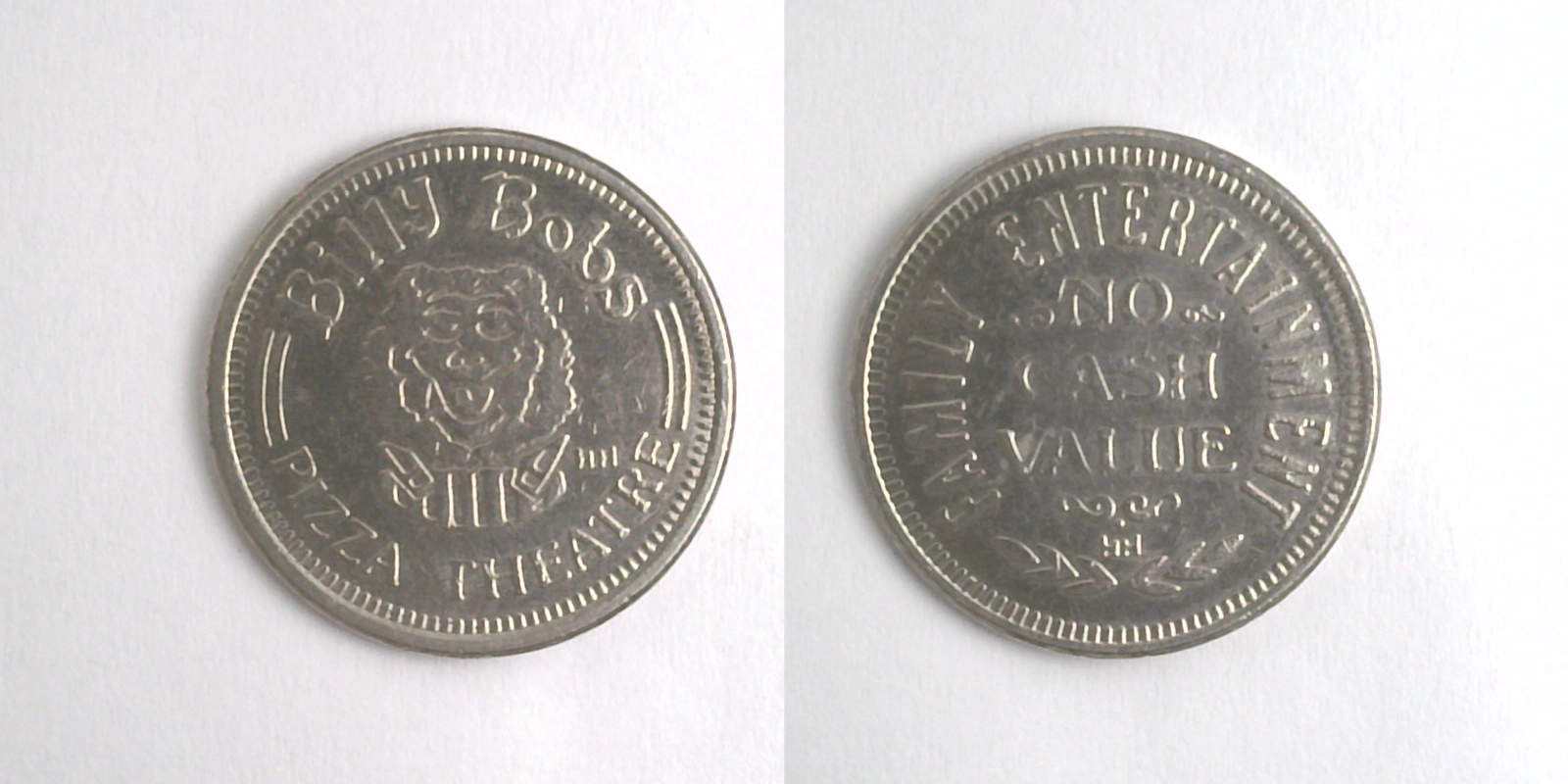 Billy Bob's Pizza Theatre BBPT101N Billy Bob's Pizza Theater Token (BBPT101N) token — front and reverse