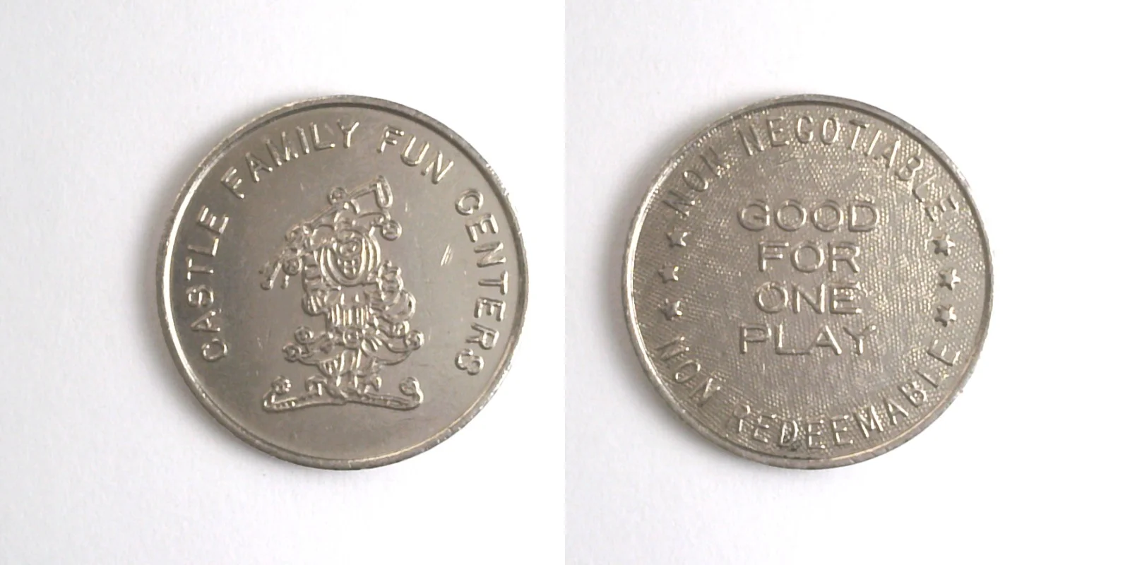 Castle Entertainment CFFC101N Castle Family Fun Centers Token (CFFC101N) token — front and reverse