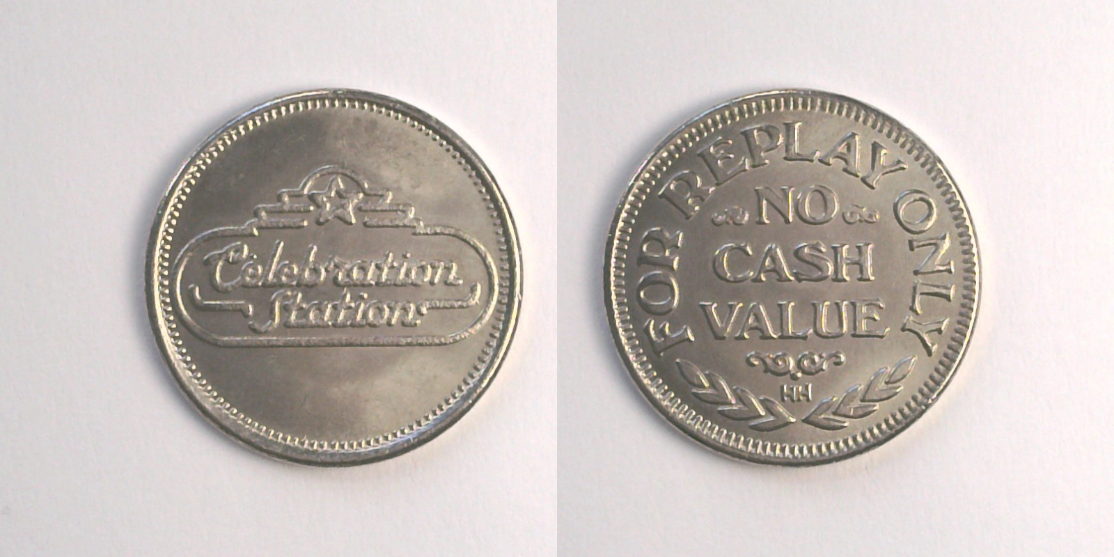 Celebration Station CS104N Celebration Station Token (CS104N) token — front and reverse