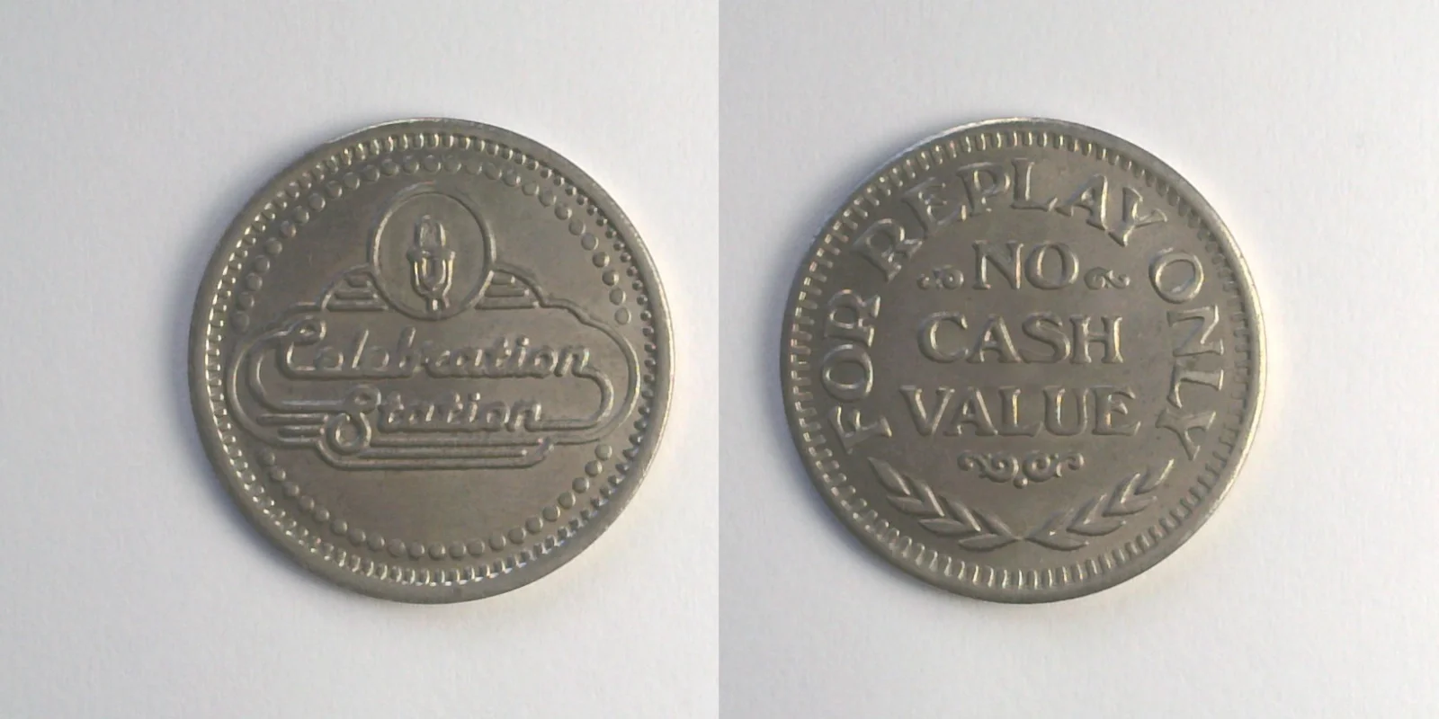 Celebration Station CS105N Celebration Station Token (CS105N) token — front and reverse