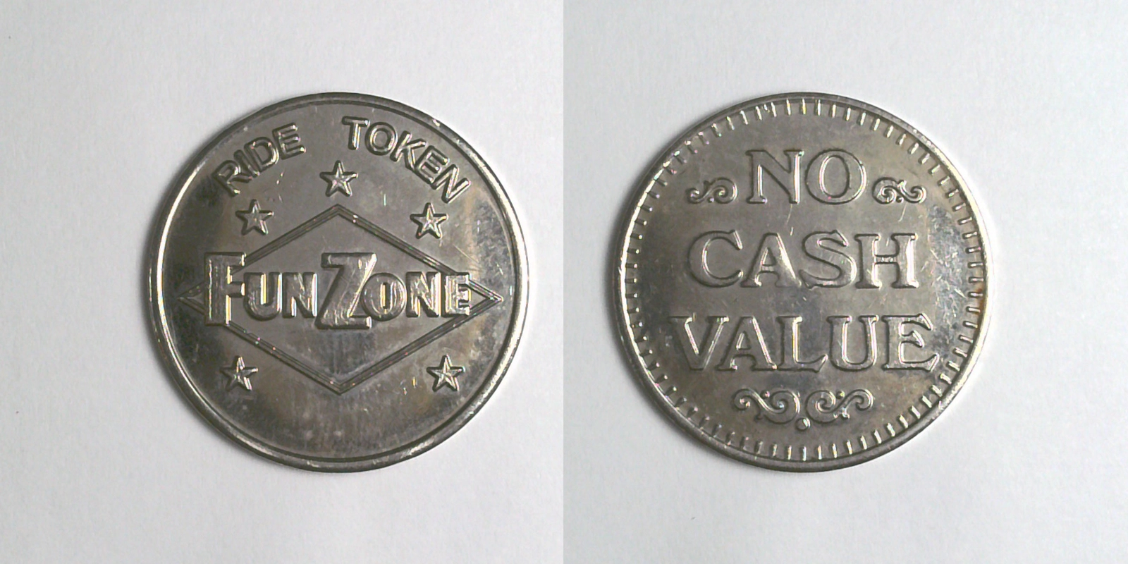 Fun Zone FZ107N Fun Zone Token (FZ107N) token — front and reverse
