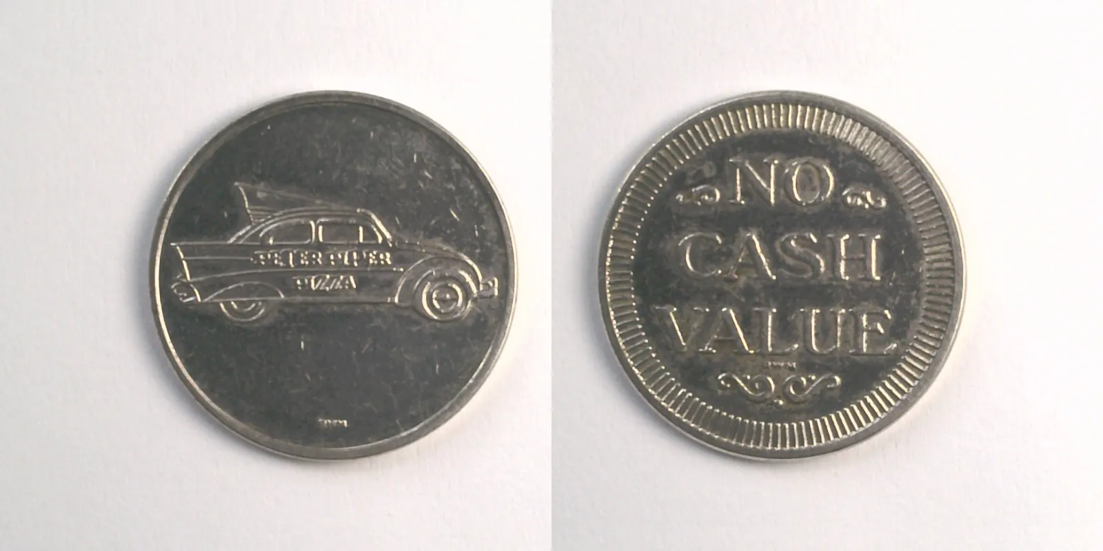 Peter Piper Pizza P102N Peter Piper Pizza Token (P102N) token — front and reverse