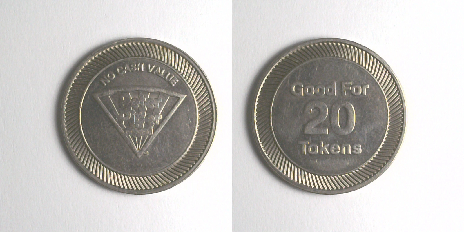 Peter Piper Pizza P315N Peter Piper Pizza Token (P315N) token — front and reverse