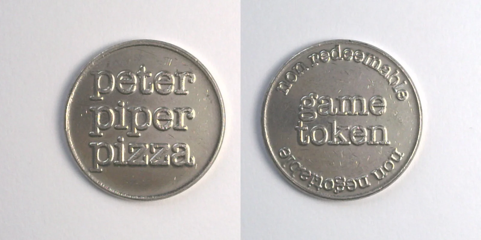 Peter Piper Pizza P401N Peter Piper Pizza Token (P401N) token — front and reverse