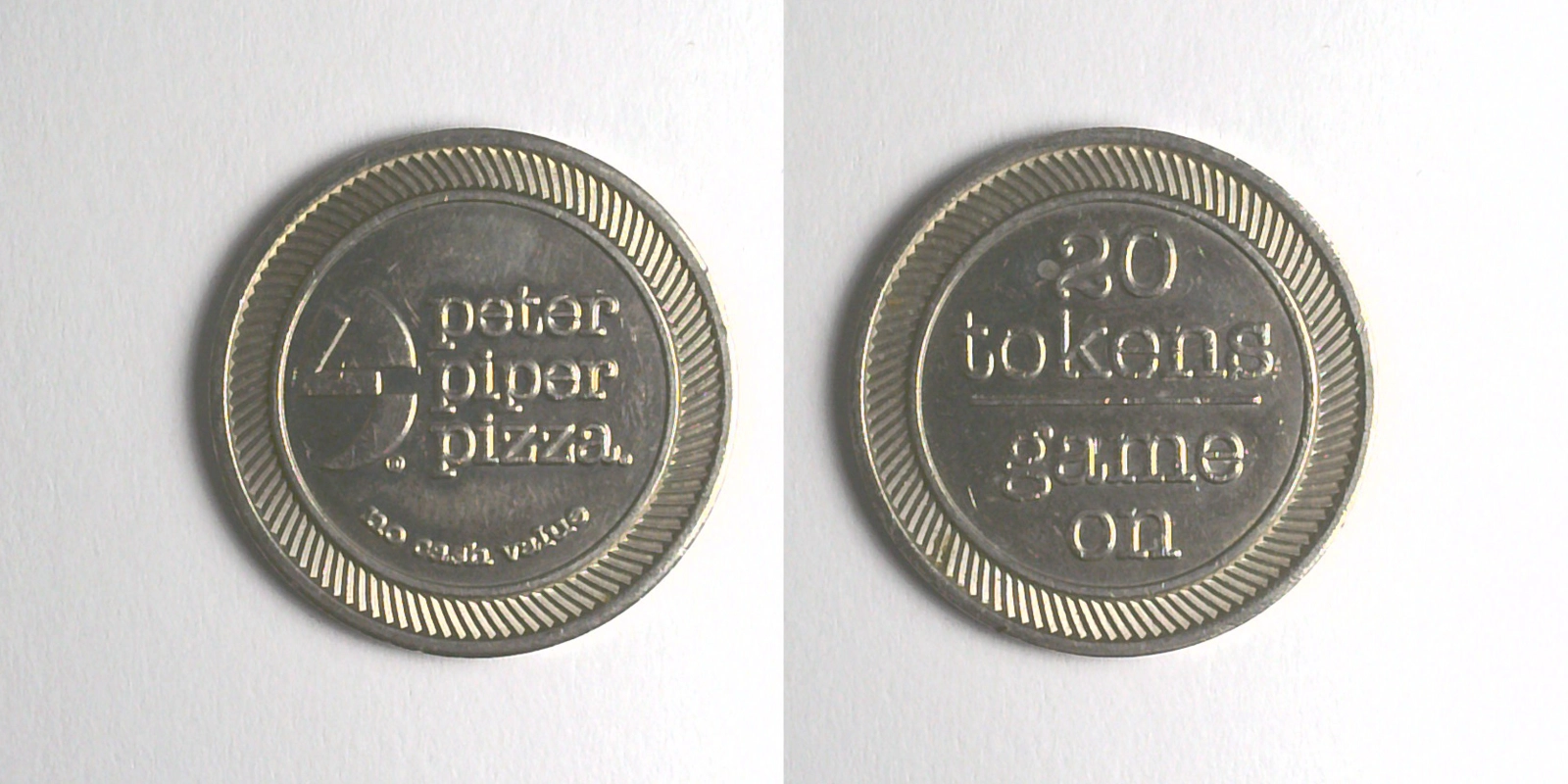 Peter Piper Pizza P407N Peter Piper Pizza Token (P407N) token — front and reverse