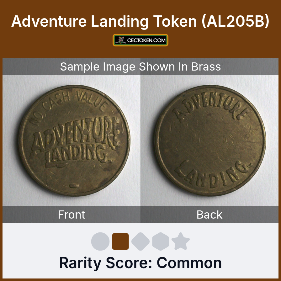 Adventure Landing AL205B Adventure Landing Token (AL205B) — sample listing image