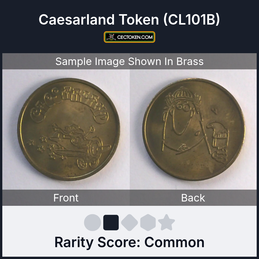 Caesarland CL101B Caesarland Token (CL101B) — sample listing image