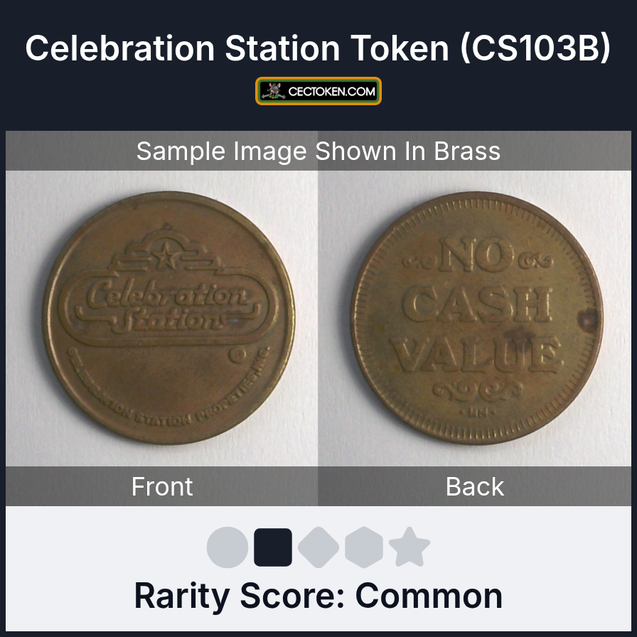 Celebration Station CS107B Celebration Station Token (CS107B) — sample listing image