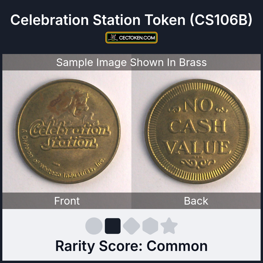 Celebration Station CS106B Celebration Station Token (CS106B) — sample listing image