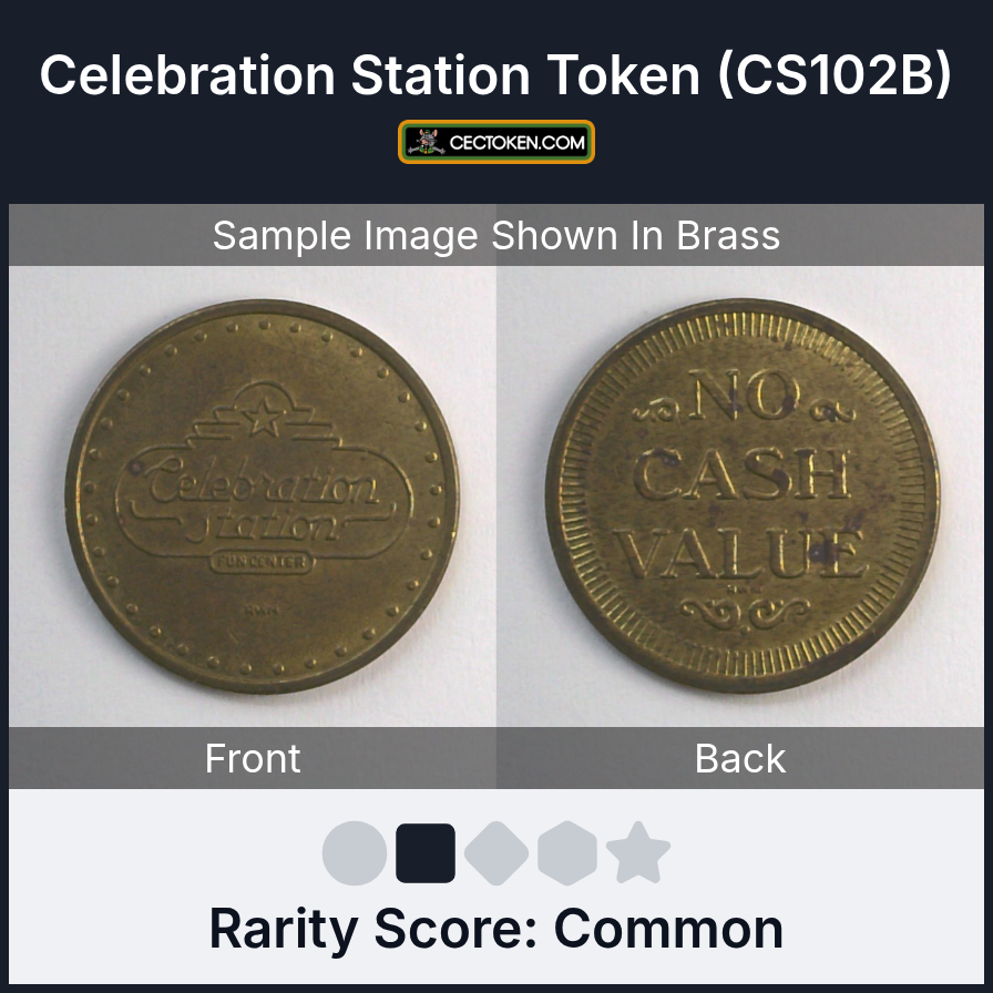 Celebration Station CS301B Celebration Station Token (CS301B) — sample listing image