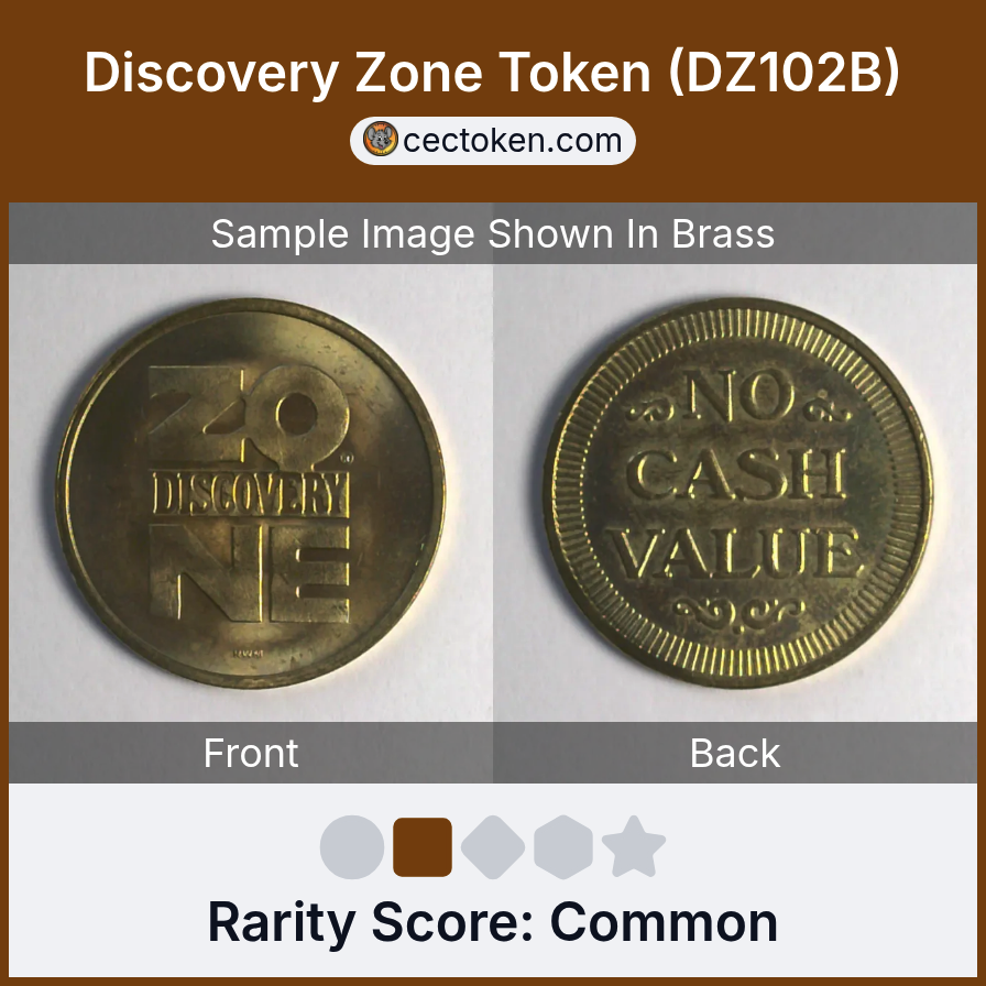 Discovery Zone DZ102B Discovery Zone Token (DZ102B) — sample listing image