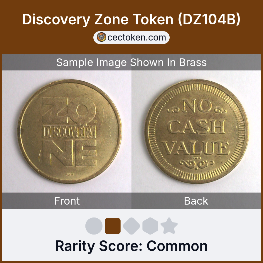 Discovery Zone DZ104B Discovery Zone Token (DZ104B) — sample listing image
