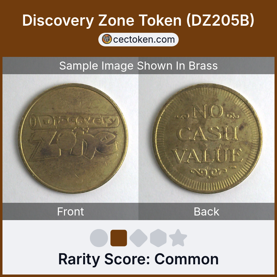 Discovery Zone DZ205B Discovery Zone Token (DZ205B) — sample listing image