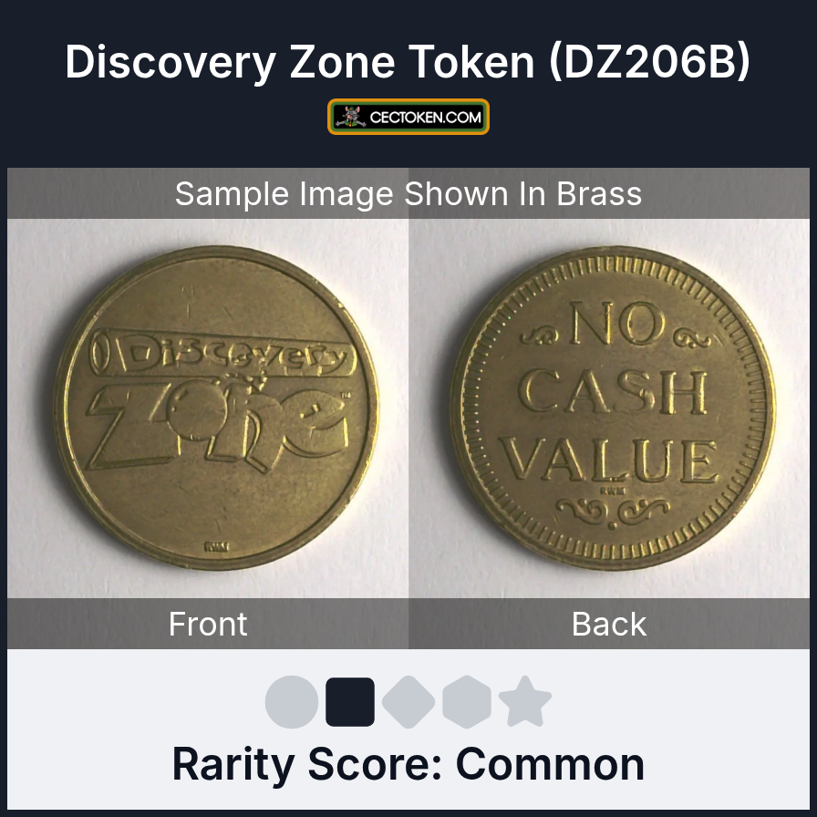 Discovery Zone DZ206B Discovery Zone Token (DZ206B) — sample listing image