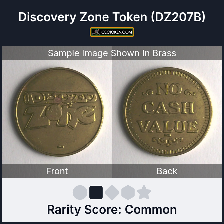 Discovery Zone DZ207B Discovery Zone Token (DZ207B) — sample listing image