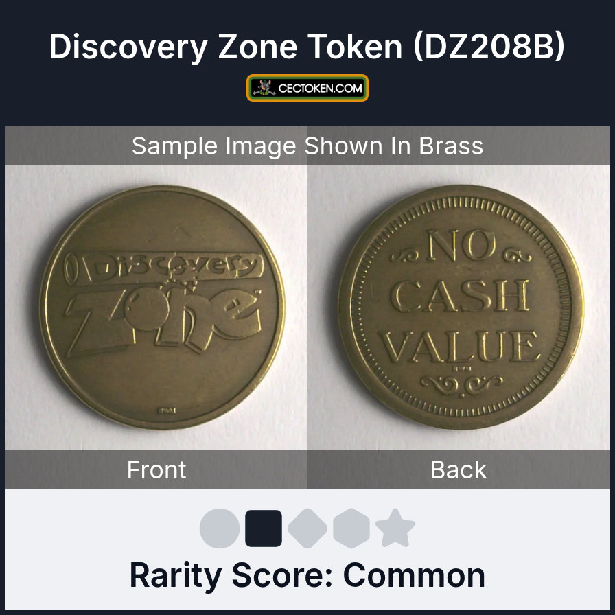 Discovery Zone DZ208B Discovery Zone Token (DZ208B) — sample listing image