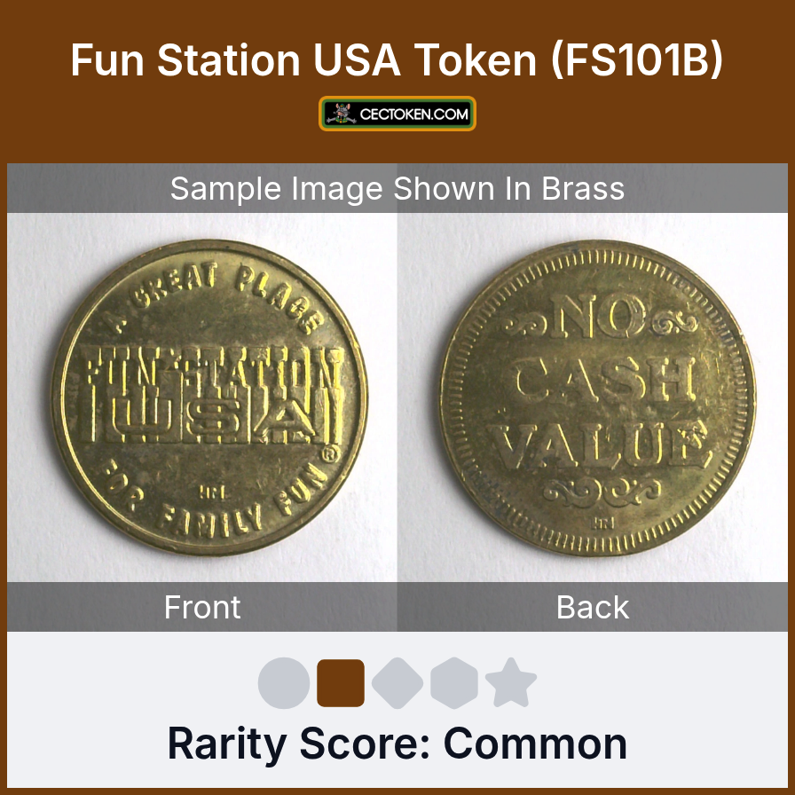 Fun Station USA FS101B Fun Station USA Token (FS101B) — sample listing image