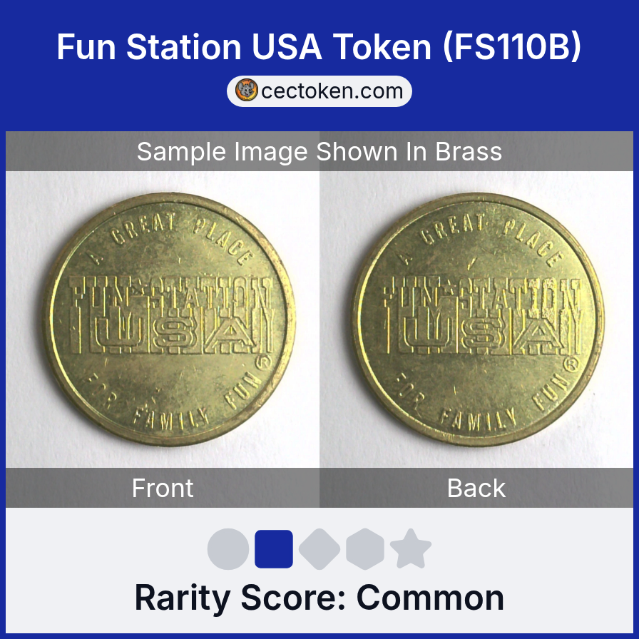 Fun Station USA FS110B Fun Station USA Token (FS110B) — sample listing image