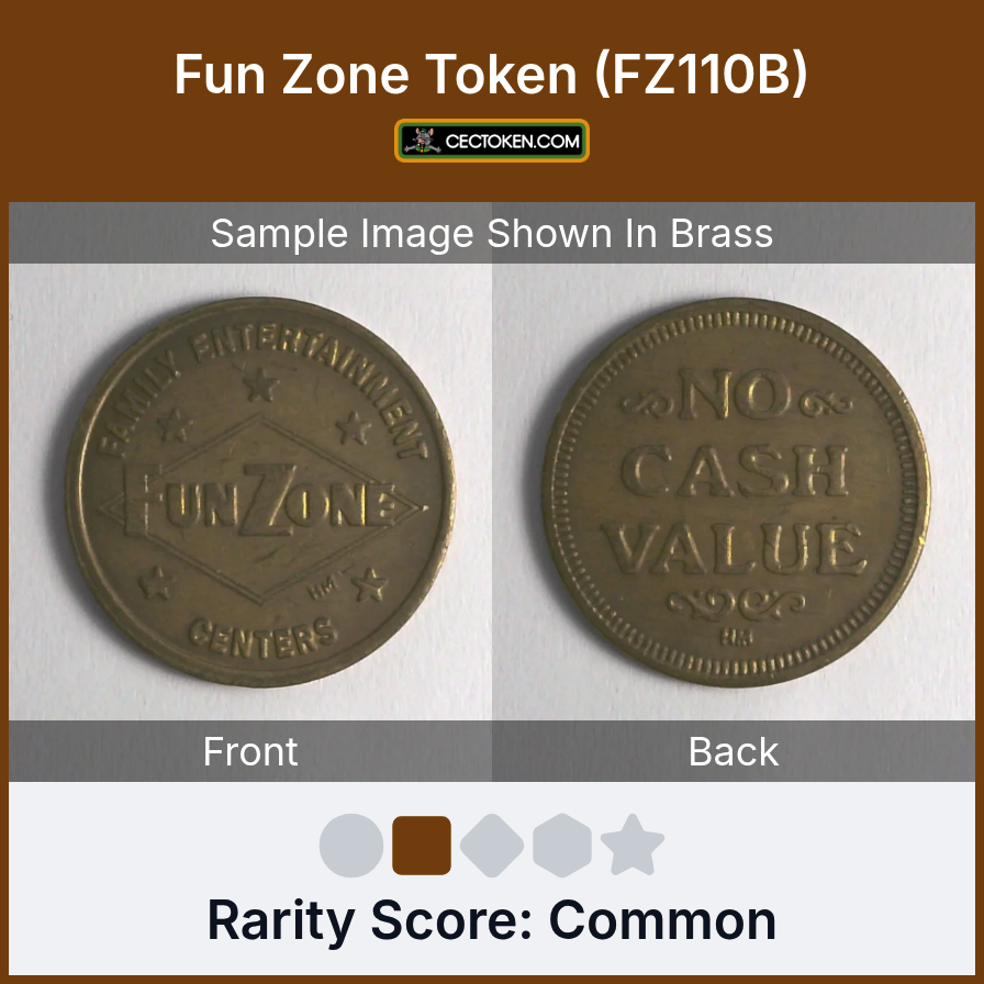 Fun Zone FZ110B Fun Zone Token (FZ110B) — sample listing image