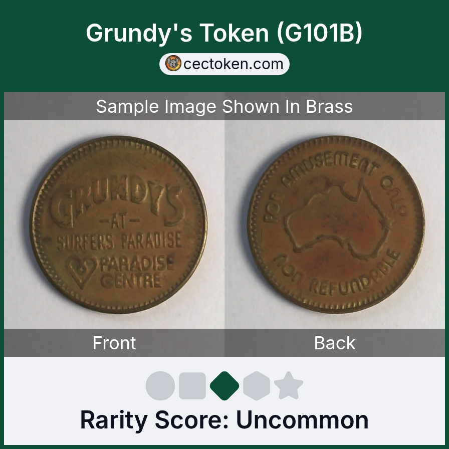 Grundy's G101B Grundy's Token (G101B) — sample listing image