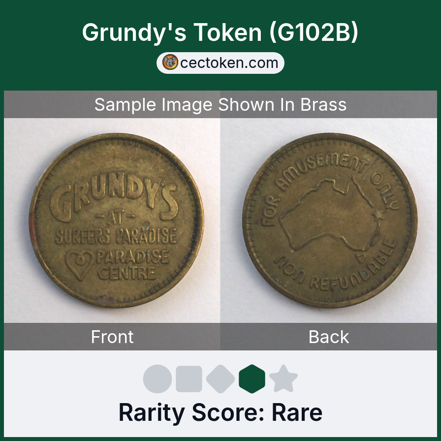 Grundy's G102B Grundy's Token (G102B) — sample listing image