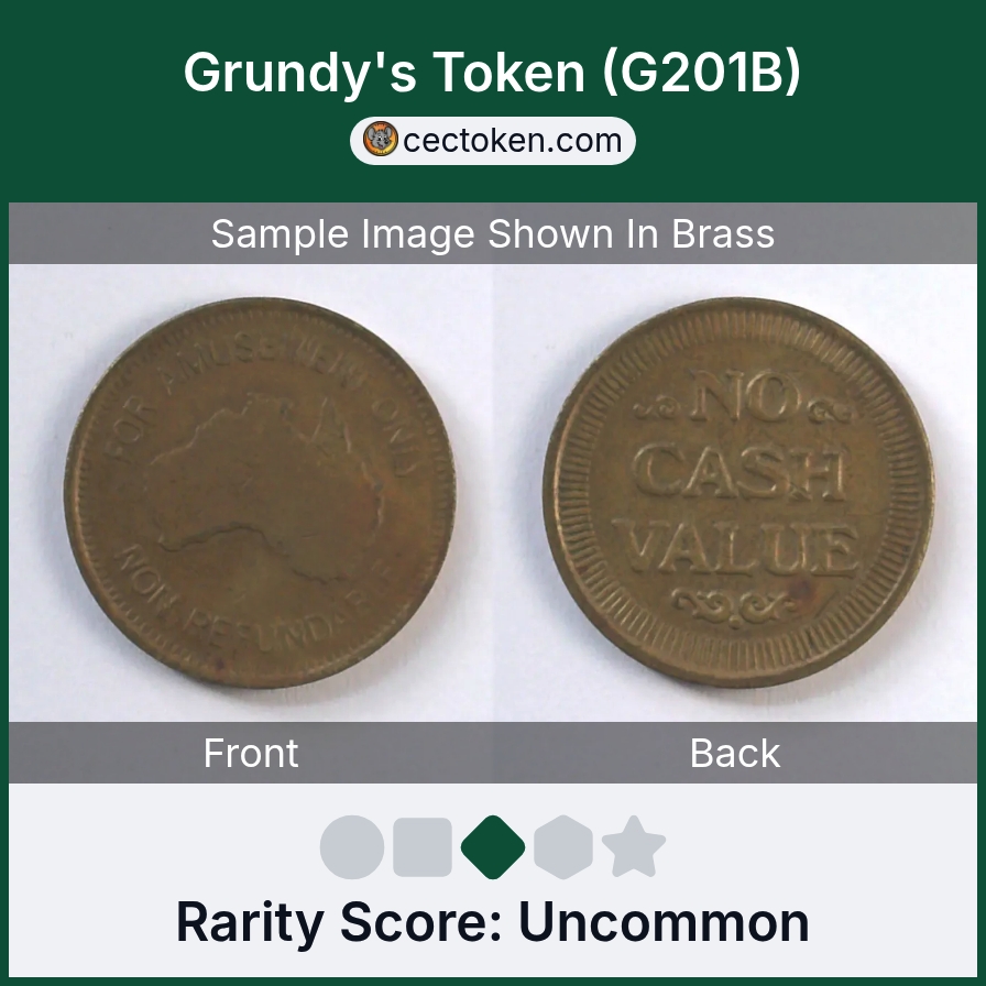 Grundy's G201B Grundy's Token (G201B) — sample listing image