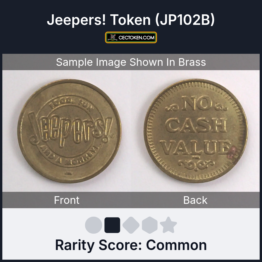 Jeepers! JP102B Jeepers! Token (JP102B) — sample listing image