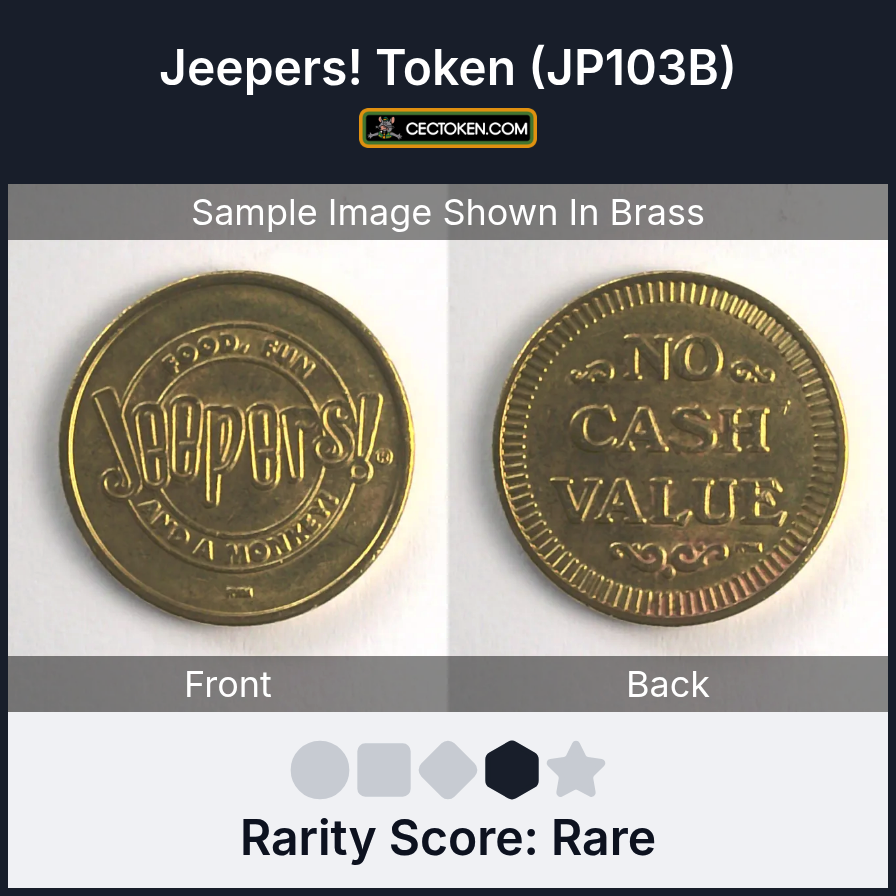 Jeepers! JP103B Jeepers! Token (JP103B) — sample listing image